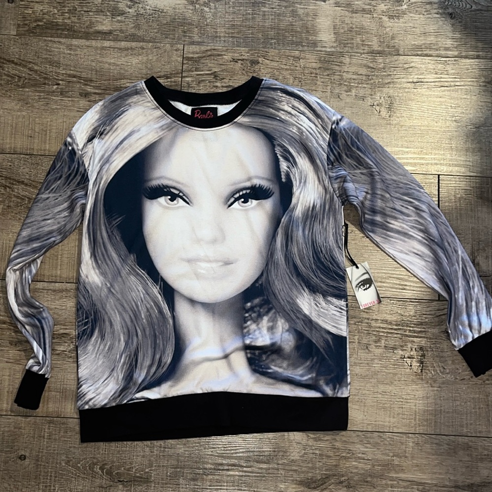 Barbie light weight oversized crew sweater